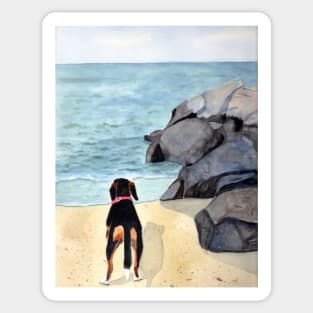 Beagle by the Sea Sticker